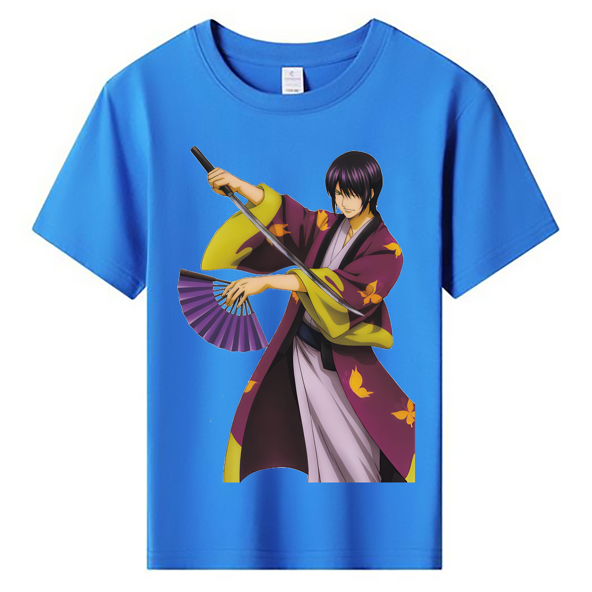 （画像用） ぎんたま 坂田銀時（さかたぎんとき） 神楽 志村新八（しむら しんぱち） GINTAMA Sakata Gintoki Kagura Shimura Shinpachi 綿100％キッズTシャツ（フロントプリント）